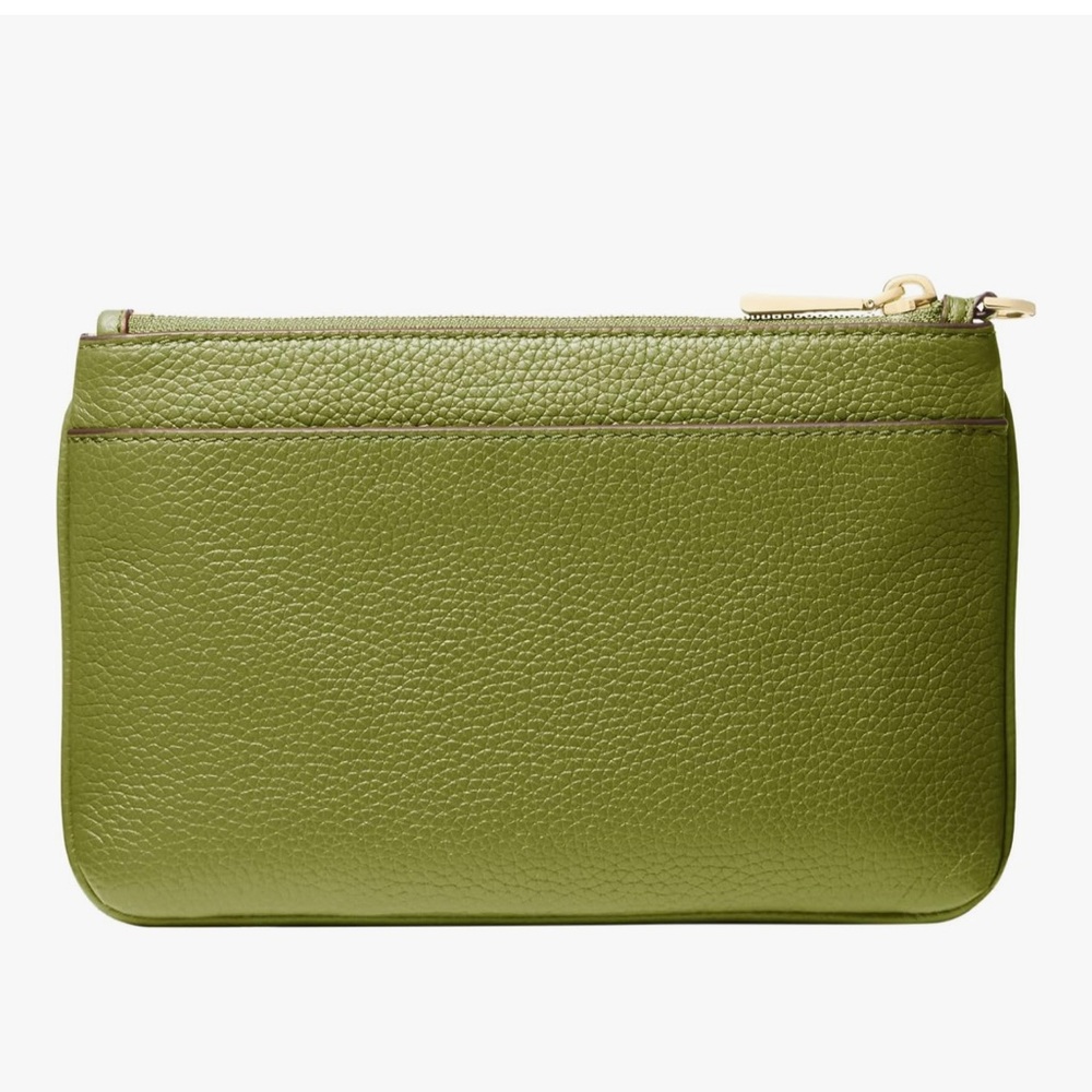 New Michael Kors Olive Wristlet with Gold Accents - Picture 3 of 3
